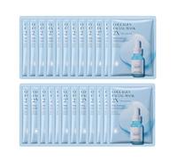 12 Pcs Essence Hydrating Sheet Face Mask Multipack, Korean Collagen Face Mask Set, Skincare for Moisturizing, Brightening, Vegan for All Skin Types (24PCS)