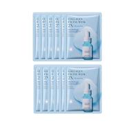 12 Pcs Essence Hydrating Sheet Face Mask Multipack, Korean Collagen Face Mask Set, Skincare for Moisturizing, Brightening, Vegan for All Skin Types (12PCS)