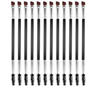 12 Pcs Eyebrow Tint Brush & Eyelash Spoolie Set, Professional Angled Brush for Lash Extensions, Mascara & Brow Shaping