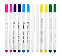 12 PCS Fabric Pens Sewing,Water Soluble Fabric Pen,Fabric Markers Sewing Erasable,Heat Erasable Pen for Fabric,Water Erasable Fabric Marking Pens For Sewing,Dressmaking,Temporary Fabric Marker