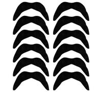12 Pcs Fake Moustache,Mustache Fancy Dress,Stick On Mexican False Moustaches,Adults Kids Black Beards and Eyebrows,moustache Mustaches Sideburns Goatee Set,CowboyCostume Accessories Moustach Party (C)