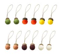 12 Pcs Felt Acorn Ornaments Fall Hanging Ornaments Felt Acorn Garland for Christmas Tree Ornament Thanksgiving Felt Ball Acorn Decor with Rope for Fall Christmas