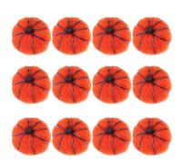 12 Pcs Felt Pumpkin Hanging Pendant Orange Christmas Halloween Decor