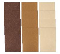 12 Pcs Felt Sheets, 7.8"×11.8" 1mm Thick Soft Felt Fabric Sheet 3 Assorted Brown Series Colors Felt Pack Non-Woven Acrylic Craft Fabric for DIY Crafts Patchwork Sewing Squares
