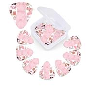 12 Pcs Female Print Guitar Picks Set with Custom Storage Box, Guitar Accessories, Ukulele for Acoustic Guitar, Bass, Valentine's Day Gift