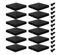 12 Pcs Fence Post Caps Plastic Protector Column Cover Wood Guardrail Parts Trellis Gates Garden Supplies Decorative Covers for Fence