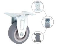 12 Pcs Fixed Casters 50 mm TPR Zinc-Coated Iron | 35 kg max load per caster,smooth quiet rolling,scratch ,rust- frame,workbench trolley coffee table plant