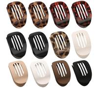 12 Pcs Flat Hair Claw Clips, Duckbill Hair Clips, French Flat Hairs For Thin, Thick Hairs For Women And Girls claws Comfortable Curved For Lying Driving Accessories Multicoloured Easy To Use