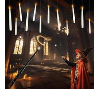 12 Pcs Floating Candles with Wand, Floating Candles with Wand Remote, LED Taper Candle, Hanging Candle, Flickering Warm Light Flameless Floating LED Candle, for Christmas Decorations Best Gift