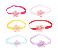 12 Pcs Flower Design Dog Collar Adjustable Polyester | Chic Festive Look, Gentle on Neck, Party and Christmas Decor, for PET Photographers Random Style
