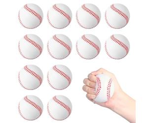 12 Pcs Foam Training Baseballs, Soft Baseballs for Teens, 2.2 in Mini Squeeze Balls for Stress Relief, Sports Balls for Batting and Catching Practice, Ideal for School Rewards and Party Favors
