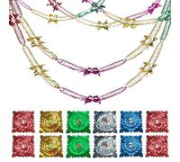 12 PCS Foil Christmas Decorations, Christmas Ceiling Decorations, Foil Garland, Vibrant Colors for Indoor and Outdoor Holiday Party Decor, Wedding and Home
