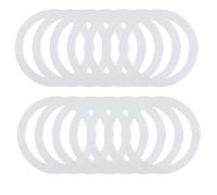 12 Pcs Food-Grade Silicone Jar Seals (70x95mm White) - Airtight Replacement Gaskets for Glass Jars, Canning & Food Preservation