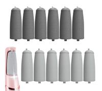 12 PCS Foot File Replacement Refill Compatible with JML NuYou & Flawless | 6 Extra Coarse & 6 Regular Coarse Heads Pedicure Callus Remover Rollers for Feet Callus Removers