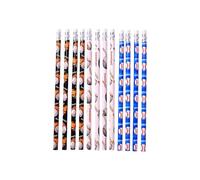 12 Pcs Football Themed Pencil with Eraser Drawing Pencils Writing School Supplies for Tests and Daily Use Drawing Writing with Eraser Wooden for School