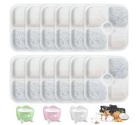12 Pcs for Catit Water Fountain Filter Replacement, Cat Water Fountain Filters Replacement Cartridges, Triple Action Cartridges Filter for Catit PIXI Drinking Filters
