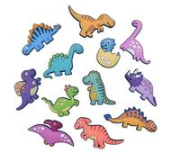 12 Pcs Fridge Magnets 3D Cartoon Dinosaur Never Fade Color and 3D Relief Design, Magnetic Animals for Children Toddlers Early Education and Playtime, Made from Soft PVC Material for Decoration Notes