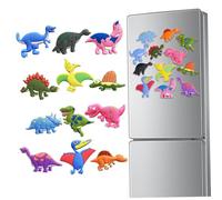 12 PCS Fridge Magnets Cute Cartoon Dinosaur Refrigerator Magnets Multiple Styles Fridge Soft for Home Whiteboard Decor Kids Educational Learning Dinosaur