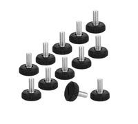 12 Pcs Furniture Feet,Levelling Adjustable Table Garden Furnitures Foot Heavy Duty Levellers Screw Thread Height Bolts Accessories Tables Base Cabinets Corner Equipment M6,for Chairs Desk Dresser
