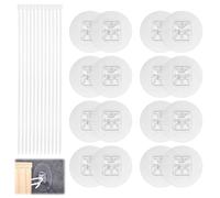 12 Pcs Furniture Straps, No-Drill Furniture Safety Straps Transparent Self-Adhesive Anti Tip Anchors for Child & Pet Proofing, for Bookshelf, Cabinet, Dresser