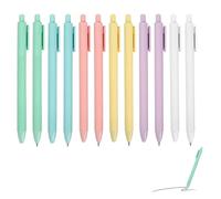 12 Pcs Gel Pens with Black Refill, 0.5mm Black Ink Pens, Premium Retractable Roller Ball Pens, Quick-Dry Ink, Fine Point, Morandi Candy Colors, Comfortable Grip for Writing Sketching Doodling Drawing