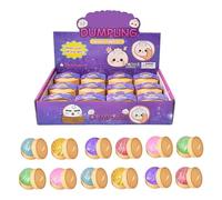 12 Pcs Giant Dumpling Squishy Toy,Squeeze Dumplings,Cute Glitter Buns Bao With Steamer Box,Squishys Stress Balls,Office Classroom Birthday Gifts,Soft Dough Toys Party Favors For Adult Kid (B)