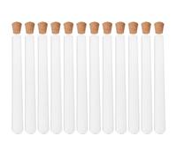 12 Pcs Glass Test Tube 20x200mm with Cork Stoppers and Brush