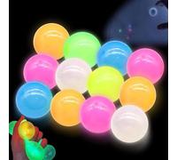 12 Pcs Glow in the Dark Sensory Balls,Glorbs Balls, Glows In the Dark Ceiling Balls,Glow Sticky Balls, Luminous Stress And Anxiety Relief Sticky Ceiling Balls,Stress Balls for Kids and Adults (12pcs)