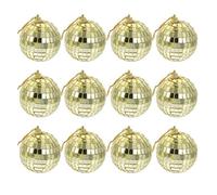 12 Pcs Gold Diso Ball Decor Tree Decoration Balls Ornaments Pendant Mirror 5cm Disco Golden Reflective Hanging