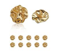 12 Pcs Gold Irregular Metal Buttons 23mm Zinc Alloy Hydrangea Shape Buttons for Cardigans Blazers Jackets Coats DIY Sewing Crafts