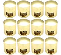 12 Pcs Gold Metal Aluminum Wire Fixers, Protective Cable Clamps, Secure Cord Holders, Rustproof Retro Swag Ceiling Hooks for DIY Pendant Lamp, Hidden Wiring, 0.63 x 0.71 in