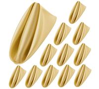 12 PCS Gold Napkins Satin Napkins Soft Dinner Napkins Square Table Napkins 17 X 17 Inches for Restaurant Weddings Party Dinner Decoration (Gold)