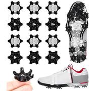 12 PCS Golf Shoe Spikes Studs Replacements Tooth Stinger Screw Cleats Fast Twist Metal Thread Easy Install Accessories Provides The Golfer with Traction