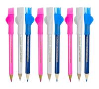 12 Pcs Grease Pencils Wax Pencils Peel-Off Markers, Sewing Pencil Dressmaker's Crayons Tailor Mark Pencil DIY Craft Markers Pens for Sewing Crafting Tracing & Home Tailoring Projects (6 colors)