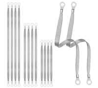 12 Pcs Ground Straps, 10/15/20 Inch Universal Engine Ground Wire Strap Kit with Ring Terminals, Grounds Strap Automotive for Most Cars