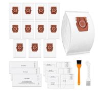 12 Pcs Guard M1 Vacuum Cleaner Bags Compatible with Miele Guard M1 S8380, SVWF6 Type HS15 Flex Parquet Silence Performance Cat & Dog Series,3 Pre-Motor Filters, Part#12774460