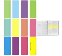 12 PCS Guided Reading Strips Coloured Dyslexia Overlays Highlight Reading Rulers with Line for Reading Beginner Dyslexia ADHD Reduce Visual Stress