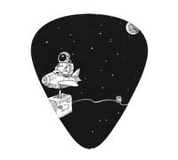 12 Pcs Guitar Astronaut Galaxy Trippy Print Picks With Organizer Box,3 Different Thickness,Guitar Accessories(0.46mm,0.71mm,0.96mm)