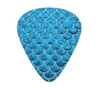 12 Pcs Guitar Blue Fish Scale. Print Picks With Organizer Box,3 Different Thickness,Guitar Accessories(0.46mm,0.71mm,0.96mm)