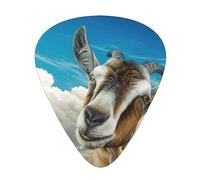 12 Pcs Guitar Blue Goat Print Print Picks With Organizer Box,3 Different Thickness,Guitar Accessories(0.46mm,0.71mm,0.96mm)