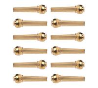 12 Pcs Guitar Brass String Nail Pin Peg For Tuning Parts Acoustic Bridge Fixing Accessories Solid