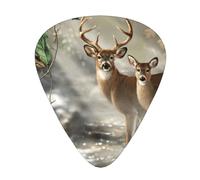 12 Pcs Guitar Camouflage Deer Print Picks With Organizer Box,3 Different Thickness,Guitar Accessories(0.46mm,0.71mm,0.96mm)