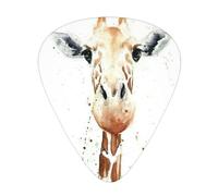 12 Pcs Guitar Clever Giraffe Print Picks With Organizer Box,3 Different Thickness,Guitar Accessories(0.46mm,0.71mm,0.96mm)