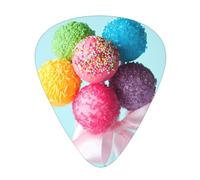 12 Pcs Guitar Colorful Candy Print Picks With Organizer Box,3 Different Thickness,Guitar Accessories(0.46mm,0.71mm,0.96mm)