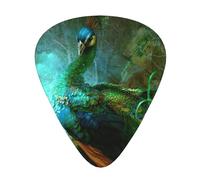 12 Pcs Guitar Colorful Peacock Print Picks With Organizer Box,3 Different Thickness,Guitar Accessories(0.46mm,0.71mm,0.96mm)