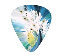 12 Pcs Guitar Cute Peacock Print Picks With Organizer Box,3 Different Thickness,Guitar Accessories(0.46mm,0.71mm,0.96mm)