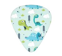 12 Pcs Guitar Dinosaur Pattern Print Picks With Organizer Box,3 Different Thickness,Guitar Accessories(0.46mm,0.71mm,0.96mm)
