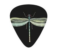 12 Pcs Guitar Dragonfly Black Print Picks With Organizer Box,3 Different Thickness,Guitar Accessories(0.46mm,0.71mm,0.96mm)