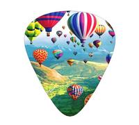 12 Pcs Guitar Hot Air Balloons Print Picks With Organizer Box,3 Different Thickness,Guitar Accessories(0.46mm,0.71mm,0.96mm)
