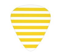 12 Pcs Guitar Lemon Zest Yellow Stripes Pattern Print Picks With Organizer Box,3 Different Thickness,Guitar Accessories(0.46mm,0.71mm,0.96mm)